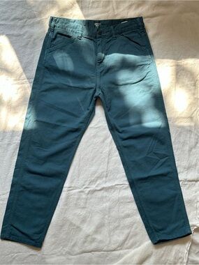 Carhartt WIP Jacob Pant Petrol Teal Blue Denim Size 32